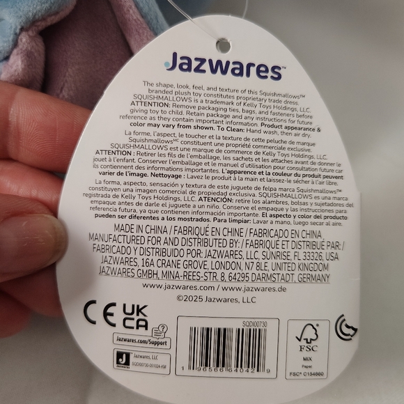 NWT Original Squishmallow 6.5 "Stitch" w/Frog Kelly Toys - Picture 7 of 10